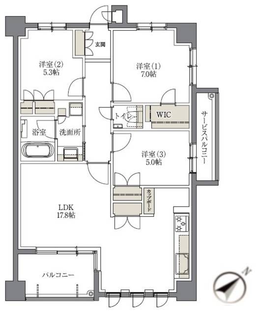 アヴァンセテラス瑞穂日向町の間取り
