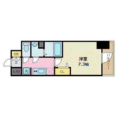 プレサンス広島中央の間取り
