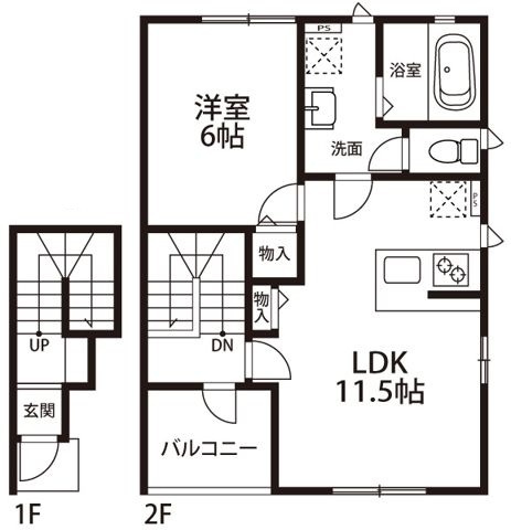 プリムローズの間取り|間取りです。