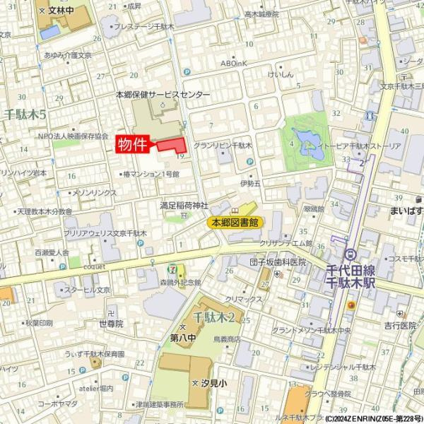 オープンレジデンシア千駄木ヒルズの地図