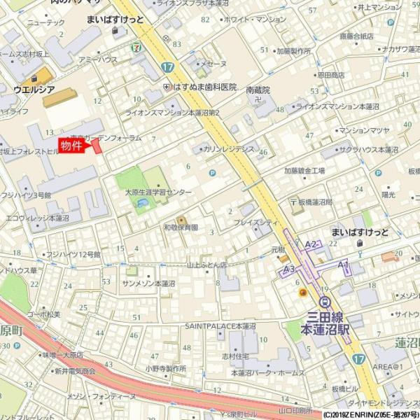 ロンサールＡ棟の地図