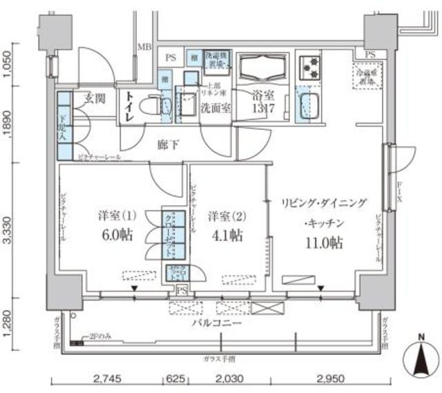 パークアクシス菊川ステーションゲートの間取り