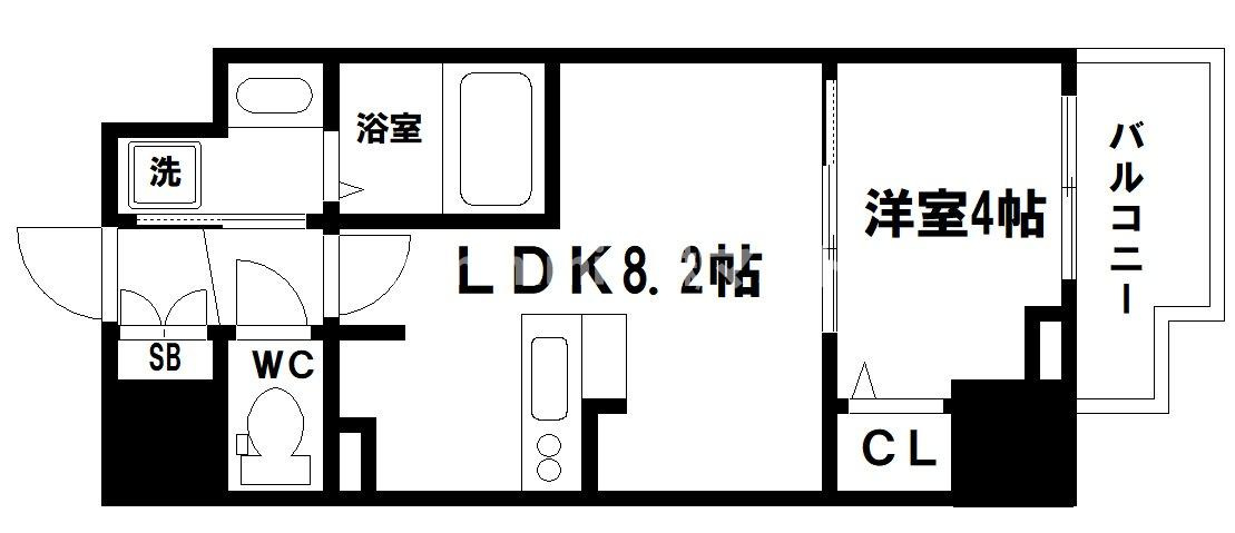 ローズコーポ堺筋本町の間取り