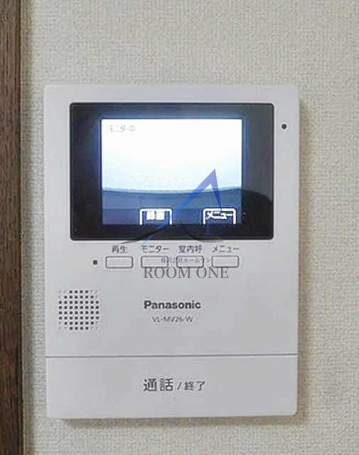ドリームハイツのセキュリティ|モニター付きインターホンです。