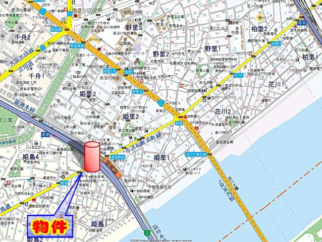 【地図】 | ライジングコート姫島駅前