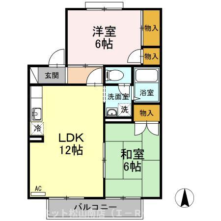 【間取り】 | エスポワール３４　E棟
