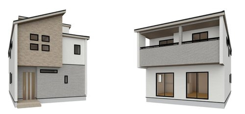 ブルーミングガーデン　岡山市南区福島２丁目【仲介手数料無料】の外観パース