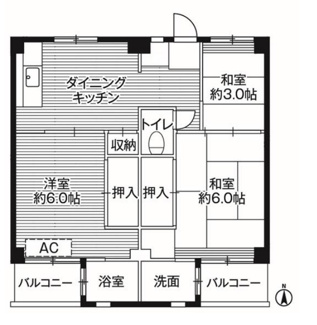 【間取り】 | ビレッジハウス向ヶ丘1号棟