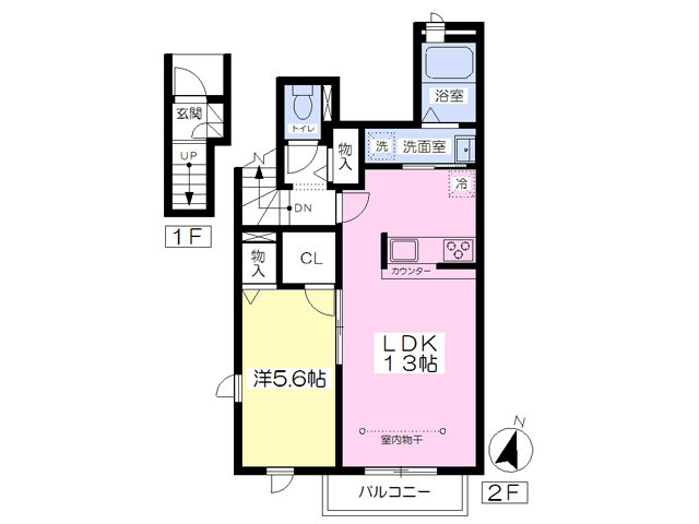 ２階角部屋です。