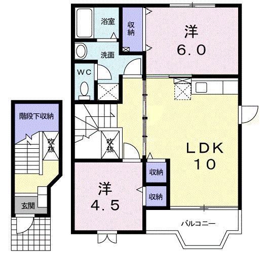 【間取り】 | ミレニアムＫＡＮⅡ　Ｂ棟