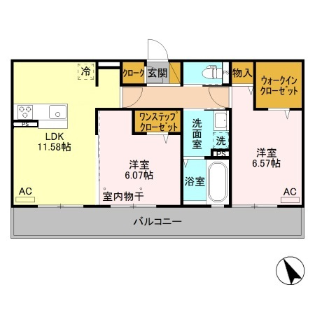 クレアシオン城北の間取り