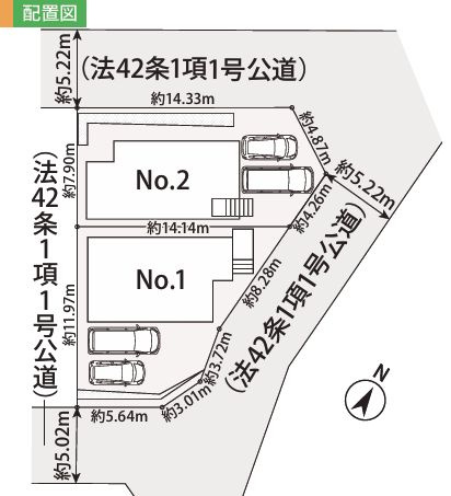 鎌倉市腰越2丁目新築戸建て　2期№2の区画図|区画図「鎌倉市腰越2丁目新築戸建て」