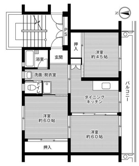 【間取り】 | ビレッジハウス塩冶1号棟