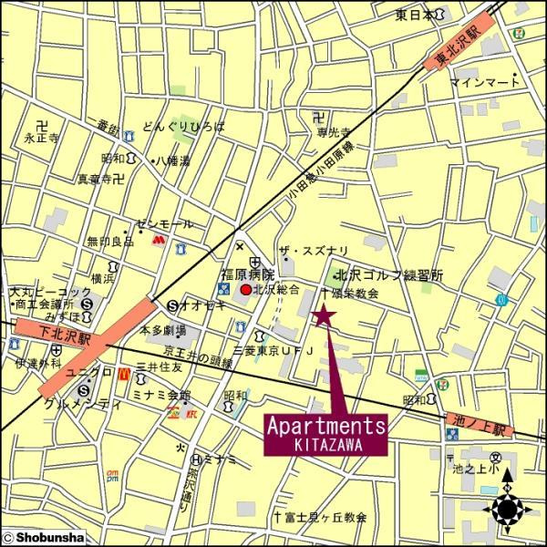 Ｂｒｉｌｌｉａ　ｉｓｔ　北沢の地図
