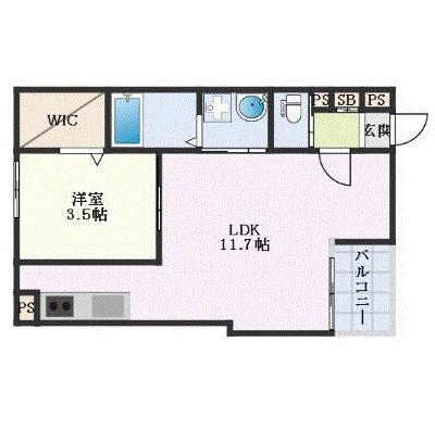 GARDENIA泉佐野の間取り