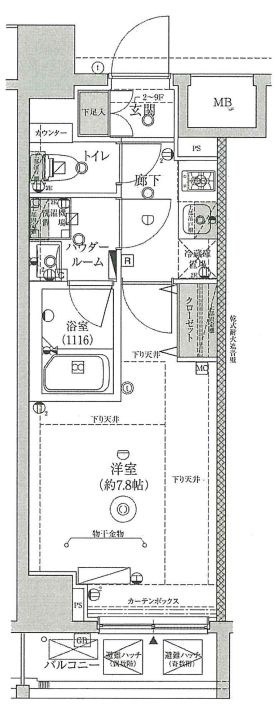 ルクシェール浅草の間取り