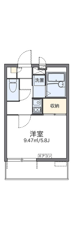 レオパレスパルフェタムール北沢の間取り