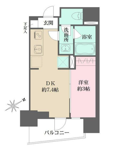 Ｎ-ｆｌａｔｓ三ノ輪の間取り