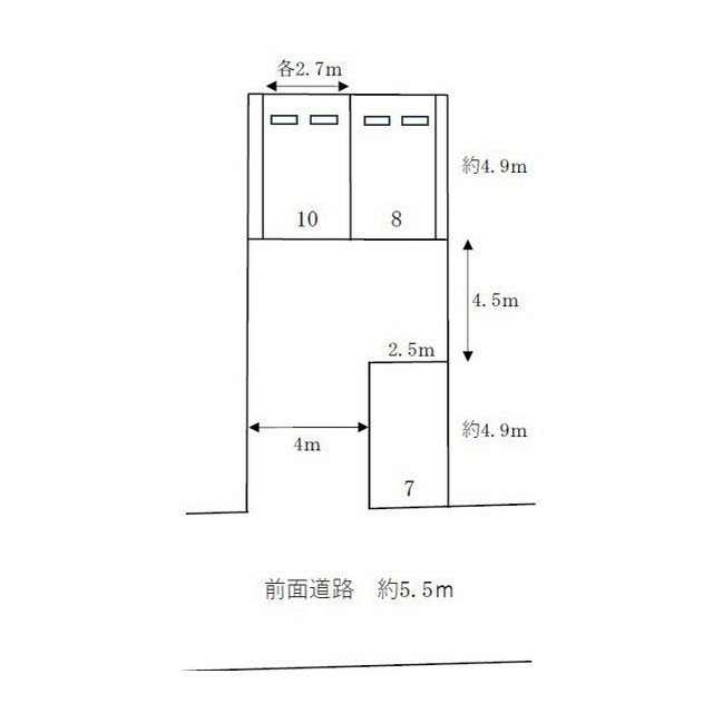 岐阜市茜部大野２丁目の駐車場の間取り