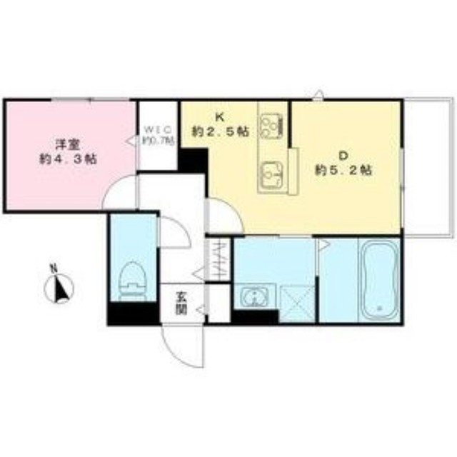 岐阜市黒野のアパートの間取り