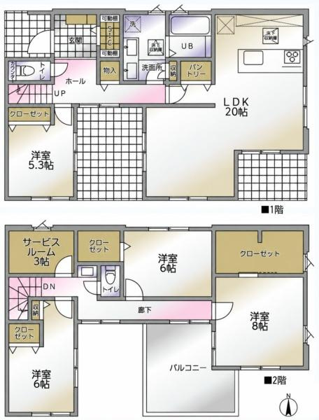 横浜市港南区日野南５丁目の新築一戸建の間取り|ゆとりのある4LDKの新築戸建です！
お気軽にお問い合わせください。