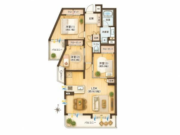 【間取り】 | シーアイマンション鷺沼 | （ご見学可能ですのでお気軽にお問合せください）