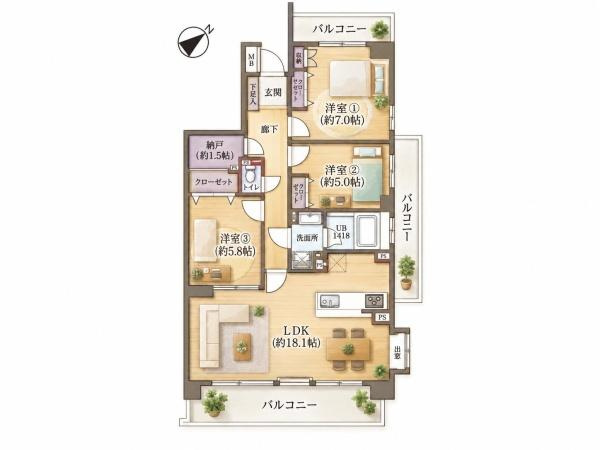 【間取り】 | 鷺沼南パーク・ホームズヴィエント