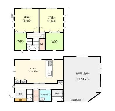 和歌山市中島　中古戸建の間取り