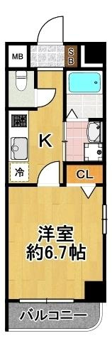 M’sPalazzＯ UNIVERSALの間取り|★広めの１Ｋです★