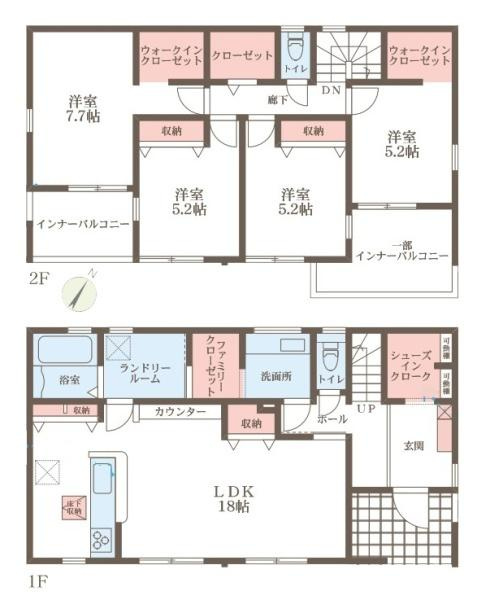 リーブルガーデン中山町西 ／新築一戸建の間取り