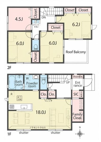 リナージュ今里町 ２号棟 ／新築一戸建の間取り
