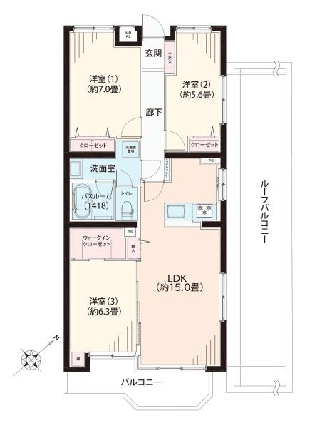ヒルズ上大岡ガーデニアの間取り