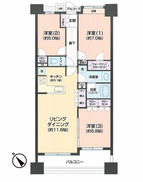 エクストール宮前の丘の間取り