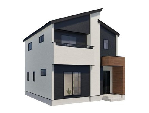 岡山市北区下伊福１丁目の新築一戸建の外観パース
