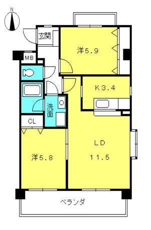 クレセントヒルズの間取り