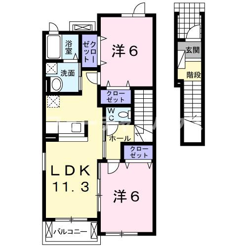パステルＡの間取り