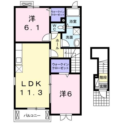サニーガーデン　Ｃの間取り