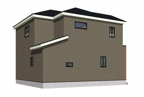 岡山市東区可知５丁目の新築一戸建の外観パース