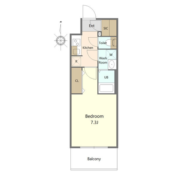 S-RESIDENCE亀島駅前ascent(アセント)の間取り