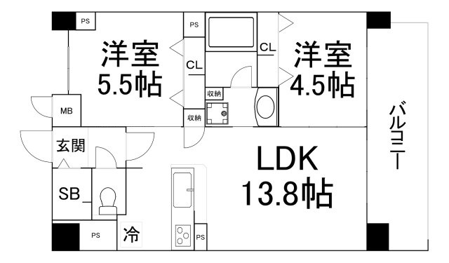 【間取り】 | セイワパレス美章園駅前