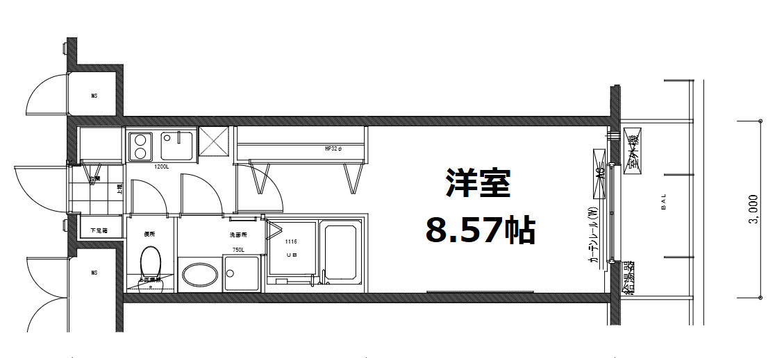 レジディア京都駅前の間取り