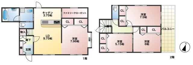 【間取り】 | 川島町伊草　中古戸建
