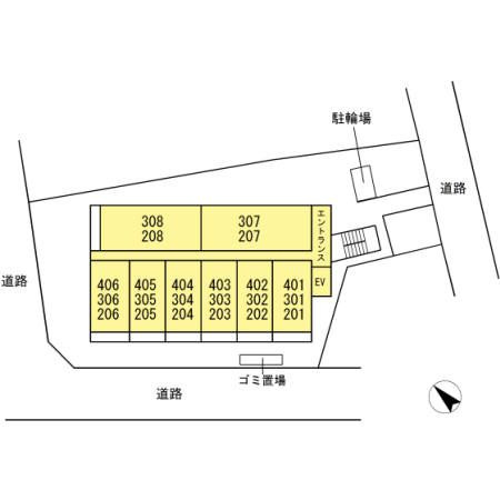 フローラ東戸塚の区画図