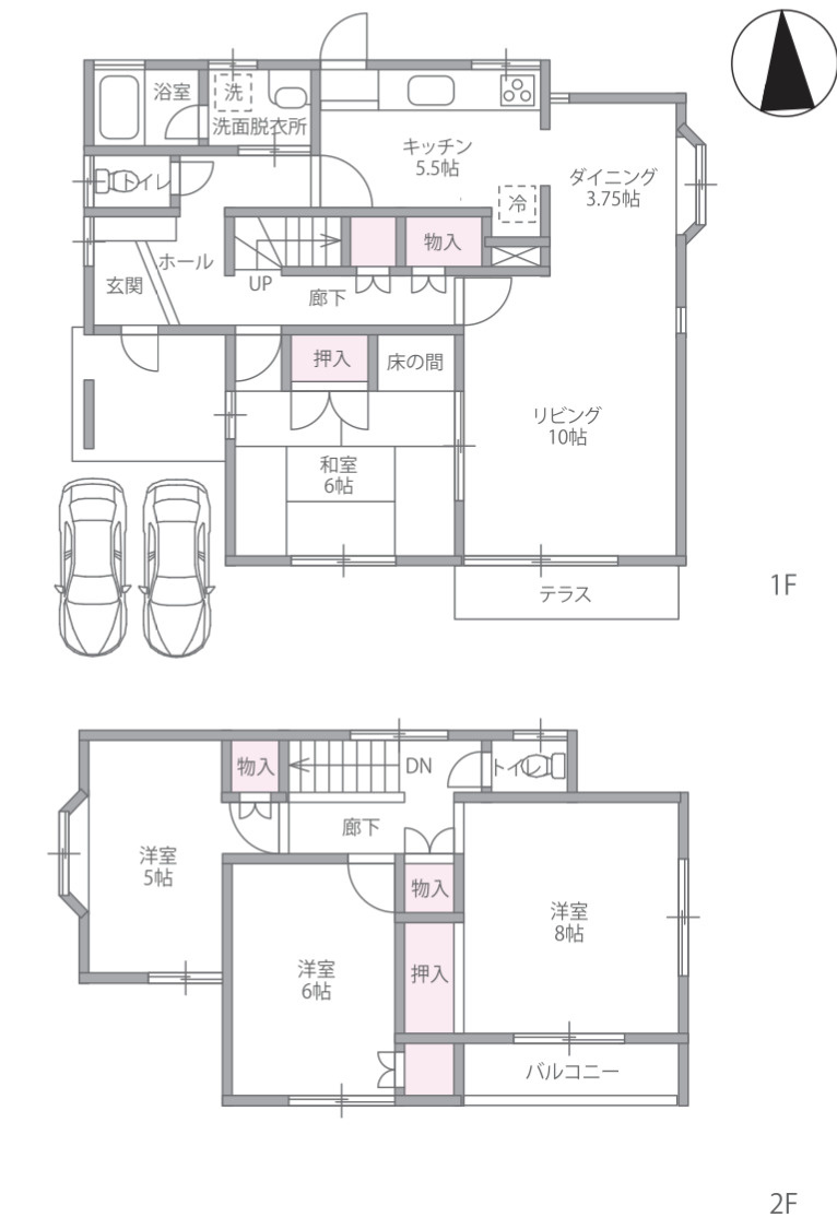 中古戸建　柏市大室の間取り