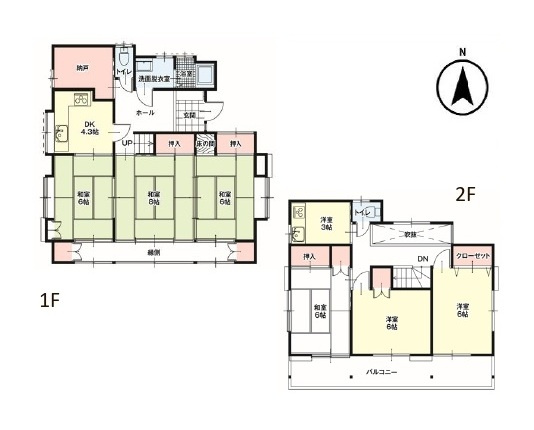 中古戸建　東松山市白山台5-11（期間限定現況販売）の間取り