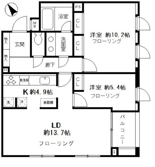 【間取り】 | ペアシティ表参道３０２号室