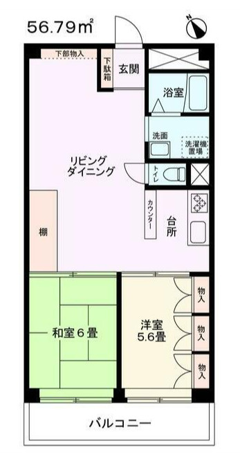 門前仲町スカイハイツの間取り