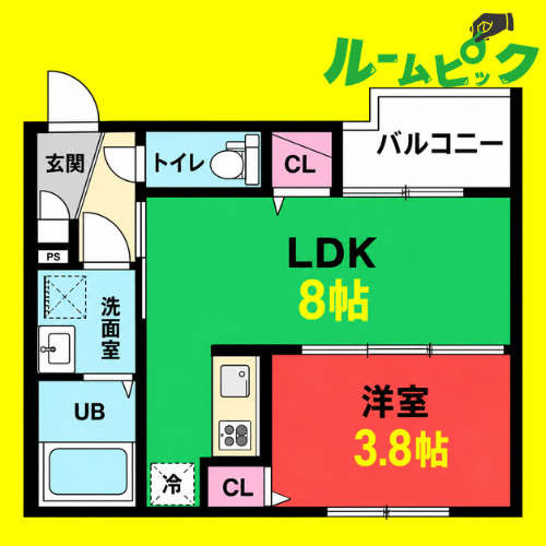 セレーナ呼続　名古屋市賃貸　仲介手数料無料の間取り
