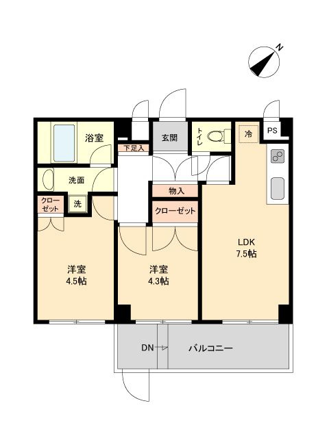 イーストビー国立 の間取り