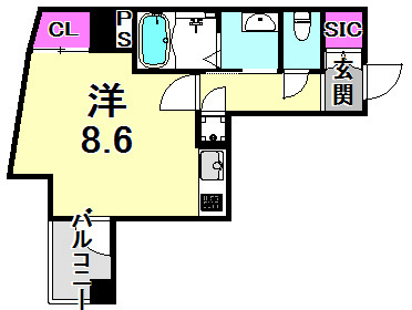 ユリシス新神戸の間取り